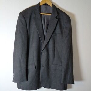 Joseph & Feiss Jacket Gray Black Houndstooth Sporr Coat Blazer 48 X-Long Extra